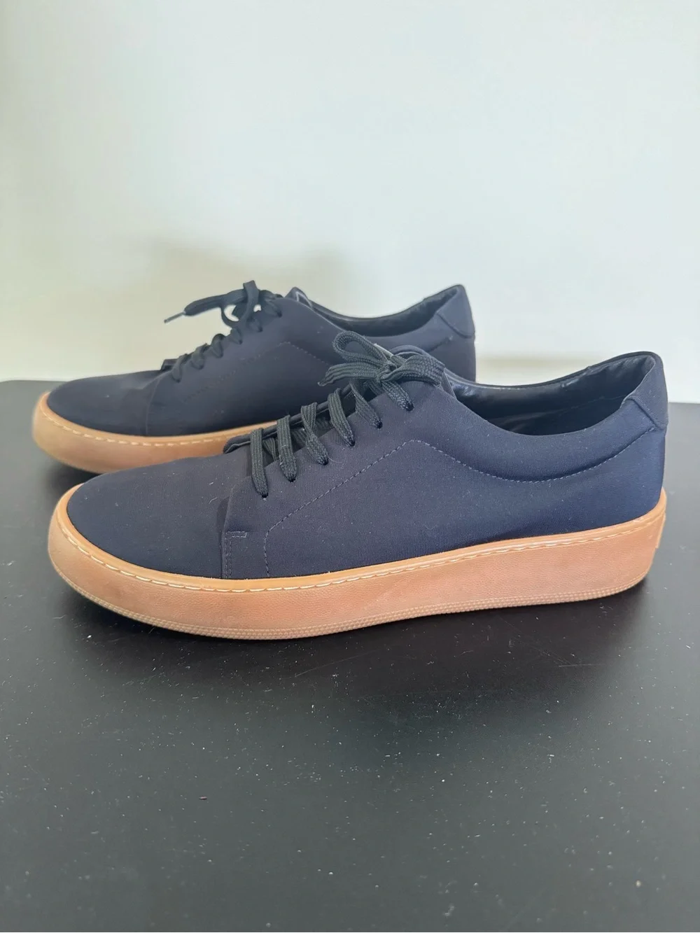Jenni Kayne Black Canvas Sneakers with Tan Gum Sole